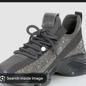 Madden Girl Gray Rhinestone Sneakers